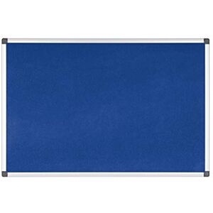 Bi-Office Maya Tablero de anúncios con marco de aluminio, 90 x 60 cm, fieltro azul Bi-Office Maya Tablero de anúncios con marco de aluminio, 90 x 60 cm, fieltro azul