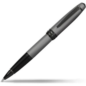 Cross Bailey Bolígrafo rodante de laca gris mate con detalles de PVD negro pulido Cross Bailey Bolígrafo rodante de laca gris mate con detalles de PVD negro pulido