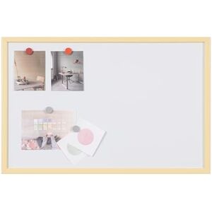 Bi-Office Pizarra Magnética de Borrado en Seco, Marco de MDF Amarillo Pastel, 90 x 60 cm Bi-Office Pizarra Magnética de Borrado en Seco, Marco de MDF Amarillo Pastel, 90 x 60 cm