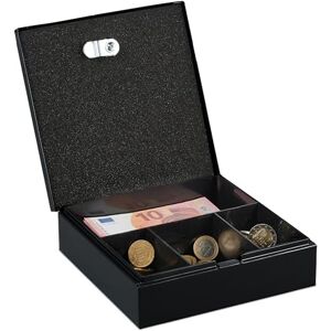RELAXDAYS - Cassetta Portavalori - Negro - Caja de dinero RELAXDAYS - Cassetta Portavalori - Negro - Caja de dinero