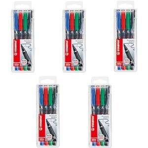 STABILO Rotulador permanente OHPen universal punta media permanente 5x Estuche de 4 unidades Multicolor STABILO Rotulador permanente OHPen universal punta media permanente 5x Estuche de 4 unidades Multicolor