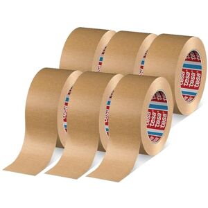 tesa Pack 4713 Paquete de 6 cintas adhesivas de papel para cerrar embalajes, reciclables y sin disolventes, color marrón, 6 rollos de 50 m x 50 mm tesa Pack 4713 Paquete de 6 cintas adhesivas de papel para cerrar embalajes, reciclables y sin disolventes, color marrón, 6 rollos de 50 m x 50 mm
