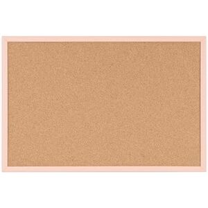 Bi-Office Tablero de Corcho, Marco de MDF Salmón Pastel, 90 x 60 cm Bi-Office Tablero de Corcho, Marco de MDF Salmón Pastel, 90 x 60 cm