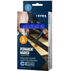 LYRA rotulador permanente 111 trazo ancho 2 – 6 mm Azul inclinados Punta LYRA rotulador permanente 111 trazo ancho 2 – 6 mm Azul inclinados Punta