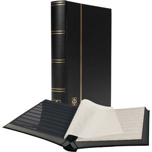 Leuchtturm Álbum para coleccionismo de Sellos Stock-Book Basic 64 páginas DIN A4 Negro sin Forro, Negro Leuchtturm Álbum para coleccionismo de Sellos Stock-Book Basic 64 páginas DIN A4 Negro sin Forro, Negro
