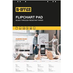 Bi-Office Bloc de papel para Pizarra Rotafolios, Euro, con perforación, 70 g/m², Blanco, 20 Hojas por Bloc, Paquete de 5 Bloques Bi-Office Bloc de papel para Pizarra Rotafolios, Euro, con perforación, 70 g/m², Blanco, 20 Hojas por Bloc, Paquete de 5 Bloques