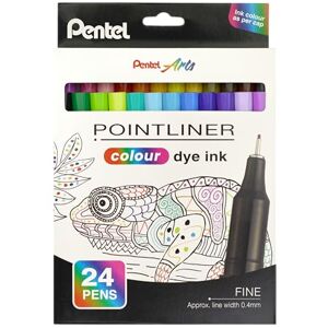 Pentel Pointliner colour S40 Rotuladores de punta fina (0,4 mm, 6 x 24 unidades, colores surtidos) Pentel Pointliner colour S40 Rotuladores de punta fina (0,4 mm, 6 x 24 unidades, colores surtidos)
