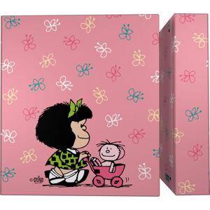 Grafoplas Carpeta de Anillas A4, Mafalda Baby Cart, 4 Anillas Mixtas 40mm, Suave al Tacto, Certificado FSC, Tapa Rígida con Plastificado Soft, Perfecto Material Escolar para Archivo Grafoplas Carpeta de Anillas A4, Mafalda Baby Cart, 4 Anillas Mixtas 40mm, Suave al Tacto, Certificado FSC, Tapa Rígida con Plastificado Soft, Perfecto Material Escolar para Archivo
