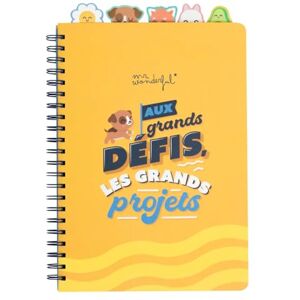 Mr. Wonderful Sr. Wonderful Cuaderno A4 con separadores de pestañas, para grandes desafíos, grandes proyectos Mr. Wonderful Sr. Wonderful Cuaderno A4 con separadores de pestañas, para grandes desafíos, grandes proyectos