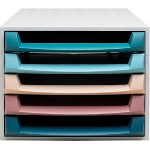 Exacompta Ref. – THE BOX Skandi – Caja de 5 cajones abiertos para documento A4+ – Dimensiones exteriores: Prof. 38,70 x 28,4 x 21,8 cm de ancho Exacompta Ref. – THE BOX Skandi – Caja de 5 cajones abiertos para documento A4+ – Dimensiones exteriores: Prof. 38,70 x 28,4 x 21,8 cm de ancho