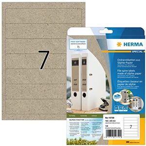 HERMA Etiquetas cortas estrechas para carpetas (20 hojas, 192 x 38 mm, 7 hojas por A4, 140 unidades, autoadhesivas, imprimibles, opacas, papel silphie, etiquetas para archivadores, etiquetas HERMA Etiquetas cortas estrechas para carpetas (20 hojas, 192 x 38 mm, 7 hojas por A4, 140 unidades, autoadhesivas, imprimibles, opacas, papel silphie, etiquetas para archivadores, etiquetas