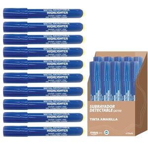 Maya Subrayador Q700 Fluorescente Detectable por Metales y Rayos X. Punta Biselada. Tecnología Antibacteriana. Cumple Normativas HACCP, BRC y UE/FDA. (Tinta Amarilla) Maya Subrayador Q700 Fluorescente Detectable por Metales y Rayos X. Punta Biselada. Tecnología Antibacteriana. Cumple Normativas HACCP, BRC y UE/FDA. (Tinta Amarilla)