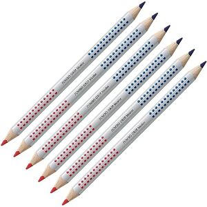 Faber-Castell Lápices de color Jumbo Grip, separador silábico, 6 piezas, rojo y azul, ideal para principiantes Faber-Castell Lápices de color Jumbo Grip, separador silábico, 6 piezas, rojo y azul, ideal para principiantes