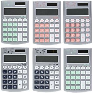 MILAN Silver Pack de 6 calculadoras MILAN Silver Pack de 6 calculadoras