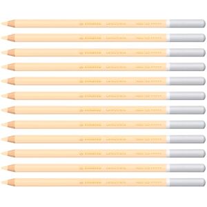 STABILO Lápiz de color tiza-pastel CarbOthello Pack de 12 blanco marfil STABILO Lápiz de color tiza-pastel CarbOthello Pack de 12 blanco marfil
