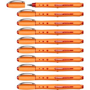 STABILO Roller worker+ Punta media Pack de 10 rojo STABILO Roller worker+ Punta media Pack de 10 rojo