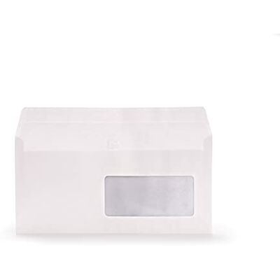 Oxford – Caja de 500 sobres con cierre adhesivo (110 x 220 mm) con ventana (45 x 100 mm), color blanco Oxford – Caja de 500 sobres con cierre adhesivo (110 x 220 mm) con ventana (45 x 100 mm), color blanco