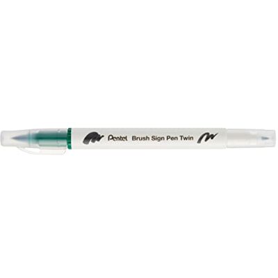 Pentel Rotulador de punta doble verde – Pack de 10 Pentel Rotulador de punta doble verde – Pack de 10
