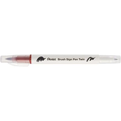 Pentel Rotulador de punta doble marrón – Pack de 10 Pentel Rotulador de punta doble marrón – Pack de 10