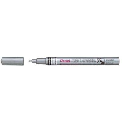 Pentel Rotulador de pintura , color plata, línea de 1,5 mm, paquete de 12 unidades. Pentel Rotulador de pintura , color plata, línea de 1,5 mm, paquete de 12 unidades.