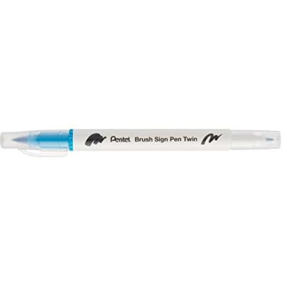 Pentel Rotulador de punta doble, color turquesa, 10 unidades Pentel Rotulador de punta doble, color turquesa, 10 unidades
