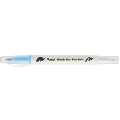 Pentel Rotulador de punta doble azul bebé – Pack de 10 Pentel Rotulador de punta doble azul bebé – Pack de 10