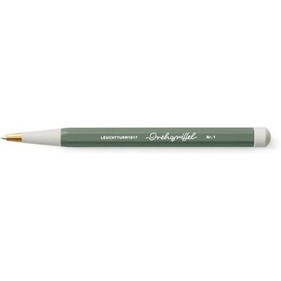 LEUCHTTURM1917 Drehgriffel Nr. 1 bolígrafo, Olive recargable, tinta indeleble según ISO 12757-2, marca alemana desde 1917 LEUCHTTURM1917 Drehgriffel Nr. 1 bolígrafo, Olive recargable, tinta indeleble según ISO 12757-2, marca alemana desde 1917