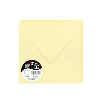 Clairefontaine 5453 C Pollen – Paquete de 20 sobres 16,5 x 16,5 cm, Canari Clairefontaine 5453 C Pollen – Paquete de 20 sobres 16,5 x 16,5 cm, Canari