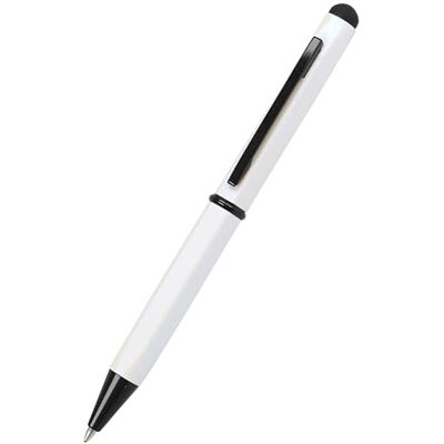 Online Bolígrafo Hexagon Stylus blanco, bolígrafo hexagonal de aluminio, mina D1 intercambiable, tinta azul, bolígrafo con lápiz táctil, 1 unidad Online Bolígrafo Hexagon Stylus blanco, bolígrafo hexagonal de aluminio, mina D1 intercambiable, tinta azul, bolígrafo con lápiz táctil, 1 unidad
