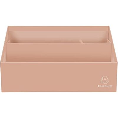 Exacompta Ref. 1 clasificador vertical/portacartas de 3 compartimentos de cartón Aquarel Dimensiones 250 x 100 x 140 mm Compatible con sobres DL y C6 Color Coral Exacompta Ref. 1 clasificador vertical/portacartas de 3 compartimentos de cartón Aquarel Dimensiones 250 x 100 x 140 mm Compatible con sobres DL y C6 Color Coral
