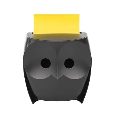 Post-It Dispensador Z-Notas, Búho, Negro + Super Sticky Z-Notas, 45 Hojas/Bloc, 2 Blocs/Paquete Post-It Dispensador Z-Notas, Búho, Negro + Super Sticky Z-Notas, 45 Hojas/Bloc, 2 Blocs/Paquete