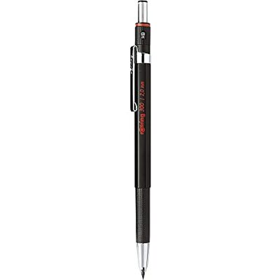 Rotring Portaminas 300 2,0 mm Recargable con sacapuntas bajo la tapa Negro Paquete de 12 Rotring Portaminas 300 2,0 mm Recargable con sacapuntas bajo la tapa Negro Paquete de 12