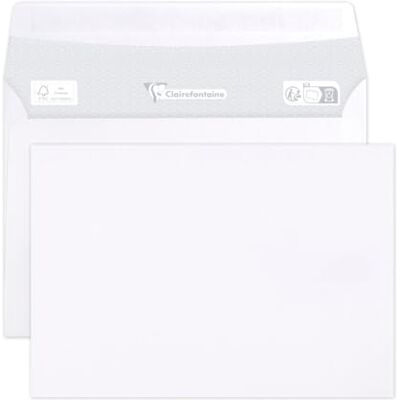Clairefontaine Caja de 500 sobres blancos C6 114 x 162 mm Autoadhesivos 80 g/m² Clairefontaine Caja de 500 sobres blancos C6 114 x 162 mm Autoadhesivos 80 g/m²