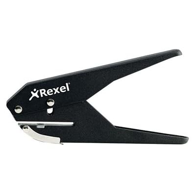 Rexel 4363 201-20041 Perforadora de 1 agujero de 6 mm (capacidad para 20 hojas de 80 gsm), color negro Rexel 4363 201-20041 Perforadora de 1 agujero de 6 mm (capacidad para 20 hojas de 80 gsm), color negro