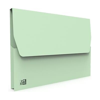 Oxford – Lote de 10 fundas VIP 24 x 32 cm, capacidad para 200 hojas de cartón kraft de 240 g, color verde pastel Oxford – Lote de 10 fundas VIP 24 x 32 cm, capacidad para 200 hojas de cartón kraft de 240 g, color verde pastel