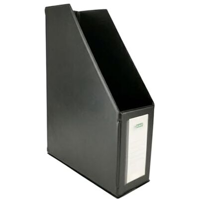 D.RECT Revistero A4 90 mm Plegable de PVC para Documentos Catalogos Carpetas con Portaetiqueta y Orificio de Agarre, Negro D.RECT Revistero A4 90 mm Plegable de PVC para Documentos Catalogos Carpetas con Portaetiqueta y Orificio de Agarre, Negro