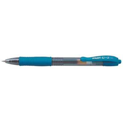 PILOT G2 Bolígrafo de gel retráctil (0.7mm 1), color turquesa y azul claro PILOT G2 Bolígrafo de gel retráctil (0.7mm 1), color turquesa y azul claro