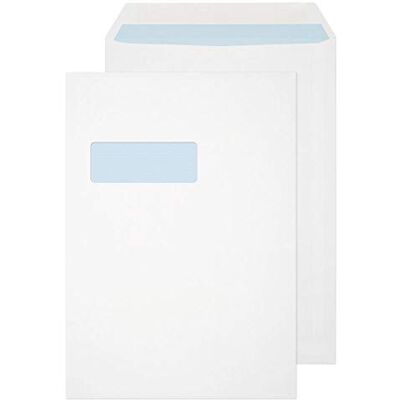 Blake Everyday sobres C4 (32.4 x 22.9cm) 250 unidades 100 g/m² certifcado PEFC y sostenible sobres blancos con goma con ventana papelería para oficinas y manualidades modelo Blake Everyday sobres C4 (32.4 x 22.9cm) 250 unidades 100 g/m² certifcado PEFC y sostenible sobres blancos con goma con ventana papelería para oficinas y manualidades modelo