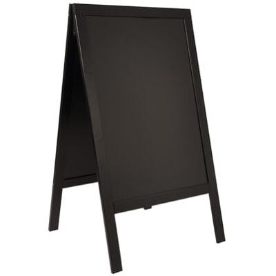SECURIT Pizarra con caballete en Madera de Pino "Woody" Pizarra para Rotulador de Tiza Líquida Restaurante, Bar, Cafetería Tienda 69 x 120 cm Negro SECURIT Pizarra con caballete en Madera de Pino "Woody" Pizarra para Rotulador de Tiza Líquida Restaurante, Bar, Cafetería Tienda 69 x 120 cm Negro