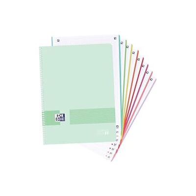 Oxford Live & Go, Cuaderno A4+ Cuadriculado 5x5, Tapa Plástico, 160 Hojas, 8 Bandas de Color, Libreta Microperforada, Color Ice Mint Pastel Oxford Live & Go, Cuaderno A4+ Cuadriculado 5x5, Tapa Plástico, 160 Hojas, 8 Bandas de Color, Libreta Microperforada, Color Ice Mint Pastel