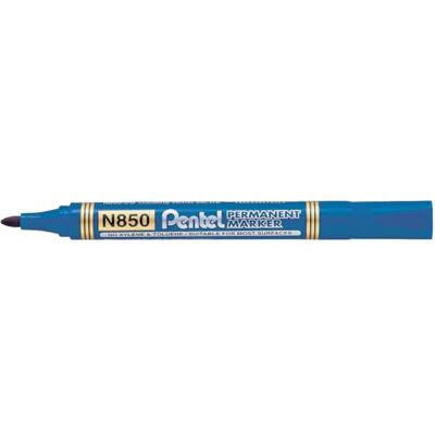 Pentel Marcador permanente apto para casi todas las superficies. Color azul. Pack de 12 Pentel Marcador permanente apto para casi todas las superficies. Color azul. Pack de 12