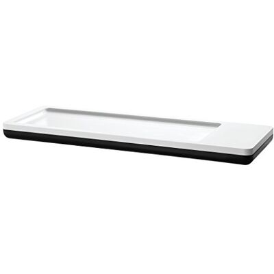 HAN i-Line Cubilete plano, fabricado en plástico, 1 recipiente, 280 x 18 x 95 mm, color blanco y negro HAN i-Line Cubilete plano, fabricado en plástico, 1 recipiente, 280 x 18 x 95 mm, color blanco y negro
