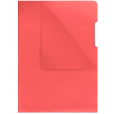 DONAU Fundas para documentos de tipo L DIN A4, 100 unidades, color: rojo/polipropileno, lámina dura de 180 μm, apertura lateral, transparente, transparente, transparente, cristal, DONAU Fundas para documentos de tipo L DIN A4, 100 unidades, color: rojo/polipropileno, lámina dura de 180 μm, apertura lateral, transparente, transparente, transparente, cristal,