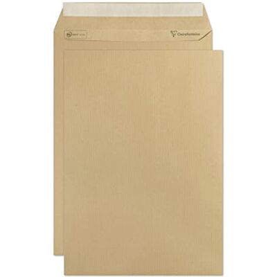 Clairefontaine Caja de 250 sobres Kraft Milleraies marrón C4 229 x 324 mm Autoadhesivos 90 g/m² Clairefontaine Caja de 250 sobres Kraft Milleraies marrón C4 229 x 324 mm Autoadhesivos 90 g/m²
