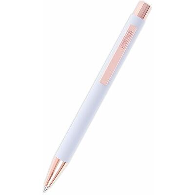 Online Soft Metal Bolígrafo con mecanismo retráctil (aluminio, mina intercambiable, tinta negra, tacto suave, clip de metal), color Rosa blanca. Online Soft Metal Bolígrafo con mecanismo retráctil (aluminio, mina intercambiable, tinta negra, tacto suave, clip de metal), color Rosa blanca.