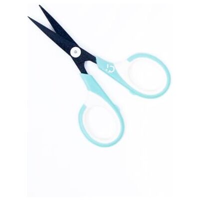 Craftelier Mini Tijeras de Acero Inoxidable para Cortes de Precisión Mango Ergonómico Para Diestros y Zurdos Incluyen Tapa de Seguridad Tamaño: 11,4 x 6,5 cm Color: Turquesa y Blanco Craftelier Mini Tijeras de Acero Inoxidable para Cortes de Precisión Mango Ergonómico Para Diestros y Zurdos Incluyen Tapa de Seguridad Tamaño: 11,4 x 6,5 cm Color: Turquesa y Blanco