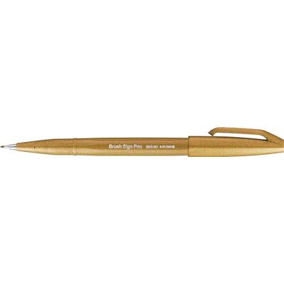 Pentel Rotulador punta pincel Brush Sign Pen punta de fibra. Color beige. Pack 10 Pentel Rotulador punta pincel Brush Sign Pen punta de fibra. Color beige. Pack 10