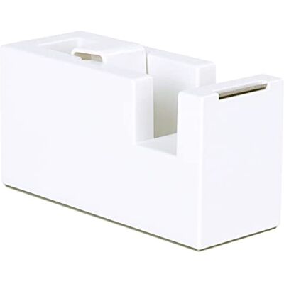 SF ITEM Dispensador de cinta de escritorio, cortador de cinta de silicona antideslizante con base pesada para suministros de oficina, escuela y hogar (blanco puro) SF ITEM Dispensador de cinta de escritorio, cortador de cinta de silicona antideslizante con base pesada para suministros de oficina, escuela y hogar (blanco puro)