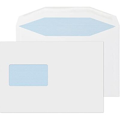 Blake Everyday sobres con ventana C5+ (16.2 x 23.8cm) 500 unidades 90 g/m² certifcado PEFC y sostenible sobres blancos con goma para papelería y manualidades modelo Blake Everyday sobres con ventana C5+ (16.2 x 23.8cm) 500 unidades 90 g/m² certifcado PEFC y sostenible sobres blancos con goma para papelería y manualidades modelo