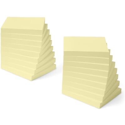 Amazon Basics Notas Adhesivas de Tamaño Estándar, 18 Blocs, Blocs de Notas Autoadhesivas, 100 Hojas por Bloc, Amarillas, 7,6cm x 7,6cm Amazon Basics Notas Adhesivas de Tamaño Estándar, 18 Blocs, Blocs de Notas Autoadhesivas, 100 Hojas por Bloc, Amarillas, 7,6cm x 7,6cm